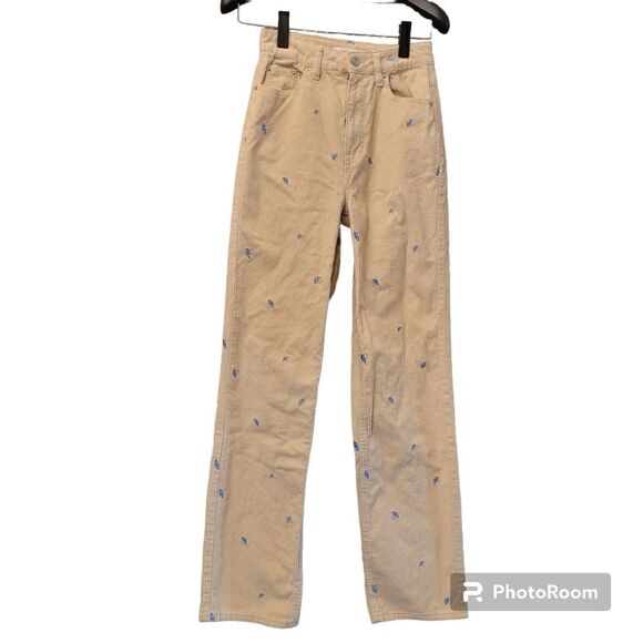 Pacsun Micro embroidered mushroom boyfriend jeans - Picture 1 of 4